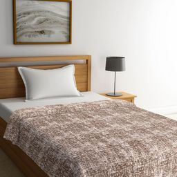 Portico New York Brown Abstract AC Room 300 GSM Single Bed Blanket-image-95