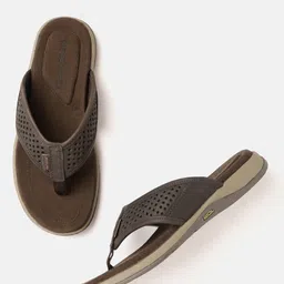 Woodland Men Round-Toe Perforated Leather Comfort Sandals-picture-25