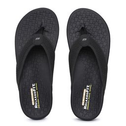 Skechers Men Black Pelem Emiro Solid Thong Flip-Flops-75