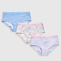 mothercare Girls Pack Of 3 Mid-Rise Hipsters Panty Brief-image-71