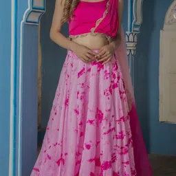 HOUSE OF JAMOTI Ready to Wear Lehenga & Blouse With Dupatta-image-5