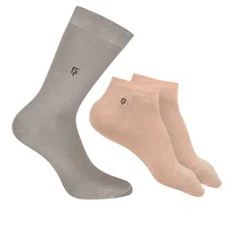 FOOTPRINTS Men Pack Of 3 Bamboo Cotton Calf Length Socks-image-94