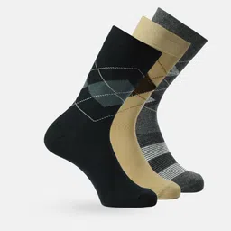 INVICTUS Men Set of 3 Patterned Above Ankle-Length Socks-16