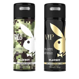 Playboy Men Set of 2 Deodorant Sprays-VIP & Play it Wild-18