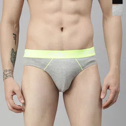 ONN Pack Of 3 Mid-Rise Pure Cotton Basic Briefs ONN_262_AST1_3PC-picture-7