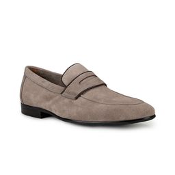 ROSSO BRUNELLO Men Beige Textured Leather Formal Loafers-image-6