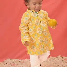 VASTRAMAY Boys Ethnic Motifs Printed Kurta With Pyjamas-picture-14