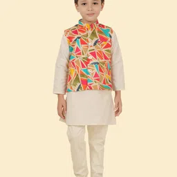 Ethniks Neu-Ron Boys Printed Regular Kurta with Pyjamas-49