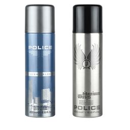 Police Men Set of Light Blue & Wings Titanium Deodorants-8