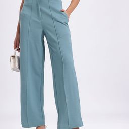 SZN Women High-Rise Wrinkle Free Trousers-image-77