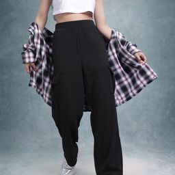 The Roadster Lifestyle Co. Women Smart High-Rise Cargos Trousers-image-75