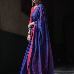 AMRUTKALA SAREES Floral Woven Design Banarasi Saree-image-11