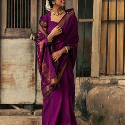 AMRUTKALA SAREES Ethnic Motif Woven Design Banarasi Saree-image-68