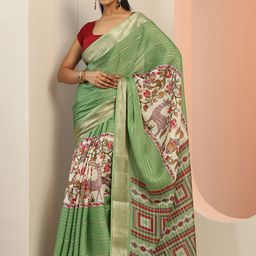 Libas Ethnic Motifs Zari Pure Crepe Ready to Wear Saree-image-13