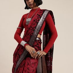 Taavi Bandhani Zari Pure Cotton Handloom Bandhani Saree-image-59