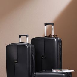 WROGN JOHN FTY Set Of 3 Textured Hard Trolley Suitcases-41