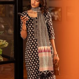 Libas Women Floral Printed Kurta with Trousers & Dupatta-picture-40