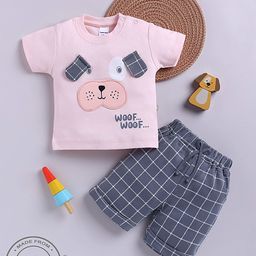 Moms Love Boys Printed T-shirt with Shorts-image-59