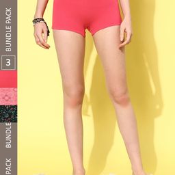 Leading Lady Women Pack of 3 Printed Boy Shorts Briefs-picture-28