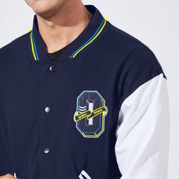 Maniac Men Colourblocked Patchwork Cotton Bomber Jacket-image-35