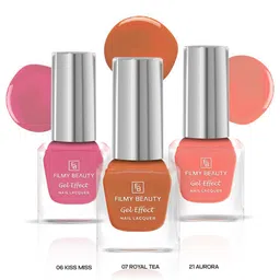 FILMY BEAUTY Set Of 3 High Gloss Gel Effect Nail Lacquer - 10 ml Each-picture-19