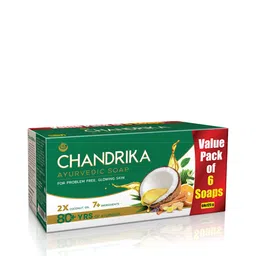 CHANDRIKA Set of 6 Ayurvedic Handmade Soap - 125 g each-8