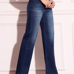 Miss Chase Women Straight Fit Mid-Rise Light Fade Jeans-picture-18