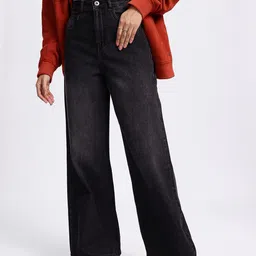 glitchez Women Tailored Tides Light Fade Wide leg Jeans-image-55