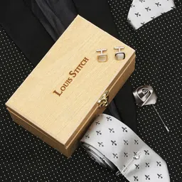 LOUIS STITCH Men's Italian Silk Necktie Accessory Gift Set-picture-15
