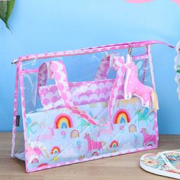 ROSADA Kids Blue Unicorn Printed Waterproof Swimming Bag-image-35