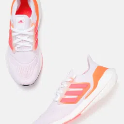 ADIDAS Women Pink Woven Design Ultraboost 22 Sustainable Running Shoes-picture-40