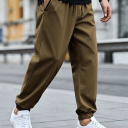 Bewakoof Men Cotton Winter Moss Green Oversized Joggers-image-39