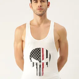 ROMEO ROSSI Men White & Black Printed Round Neck T-shirt-picture-46