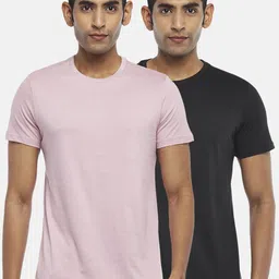BYFORD by Pantaloons Men Pack of 2 Solid Cotton T-shirt-image-94