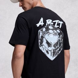 WROGN Printed Drop-Shoulder Sleeves Pure Cotton Oversized T-shirt-image-91