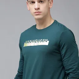 Van Heusen Flex Brand Logo Printed Slim Fit T-shirt-image-73