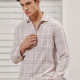 Red Flame Men Tartan Checks Opaque Checked Casual Shirt-image-97