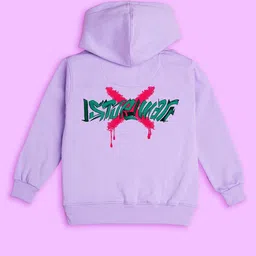 BAESD Kids Typographic Printed Hooded Fleece Sweatshirt-picture-35