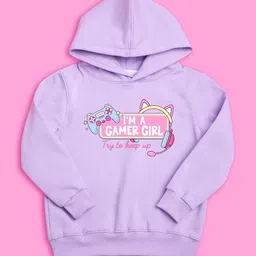 BAESD Kids Typographic Printed Hooded Fleece Sweatshirt-picture-44