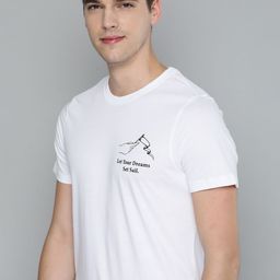 Mast & Harbour Men White & Red Typography Print Handcrafted Cotton T-shirt-image-55