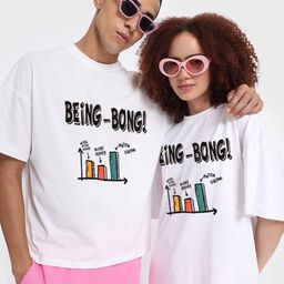 Bewakoof Unisex Typography Printed Cotton Loose T-Shirt-image-9