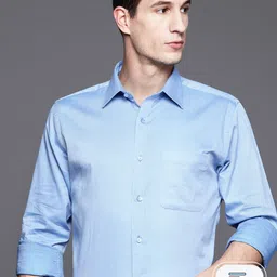 Raymond Organic Cotton Slim Fit Opaque Formal Shirt-picture-13