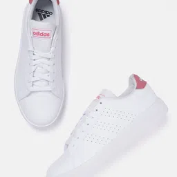 ADIDAS Men Perforated Leather Advantage 3.0 Tennis Shoes-image-61