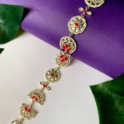 I Jewels Gold-Plated Kundan Studded & Beaded Sheeshphool-picture-31