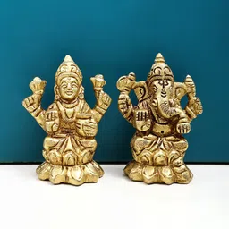 Exotic India Lord Ganesha and Goddess Lakshmi Showpiece-image-4