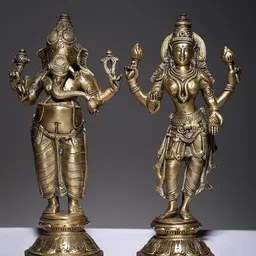 Exotic India Lord Ganesha and Goddess Lakshmi Showpiece-image-5
