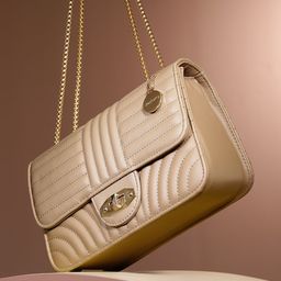 DressBerry Textured Structured Shoulder Bag with Quilted-5
