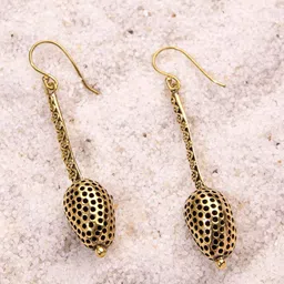 Studio One Love Brass-Plated Contemporary Drop Earrings-image-70