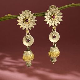 Fabindia Contemporary Handcrafted Dangler Drop Earrings-image-92