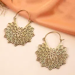 Studio One Love Brass-Plated Contemporary Drop Earrings-0